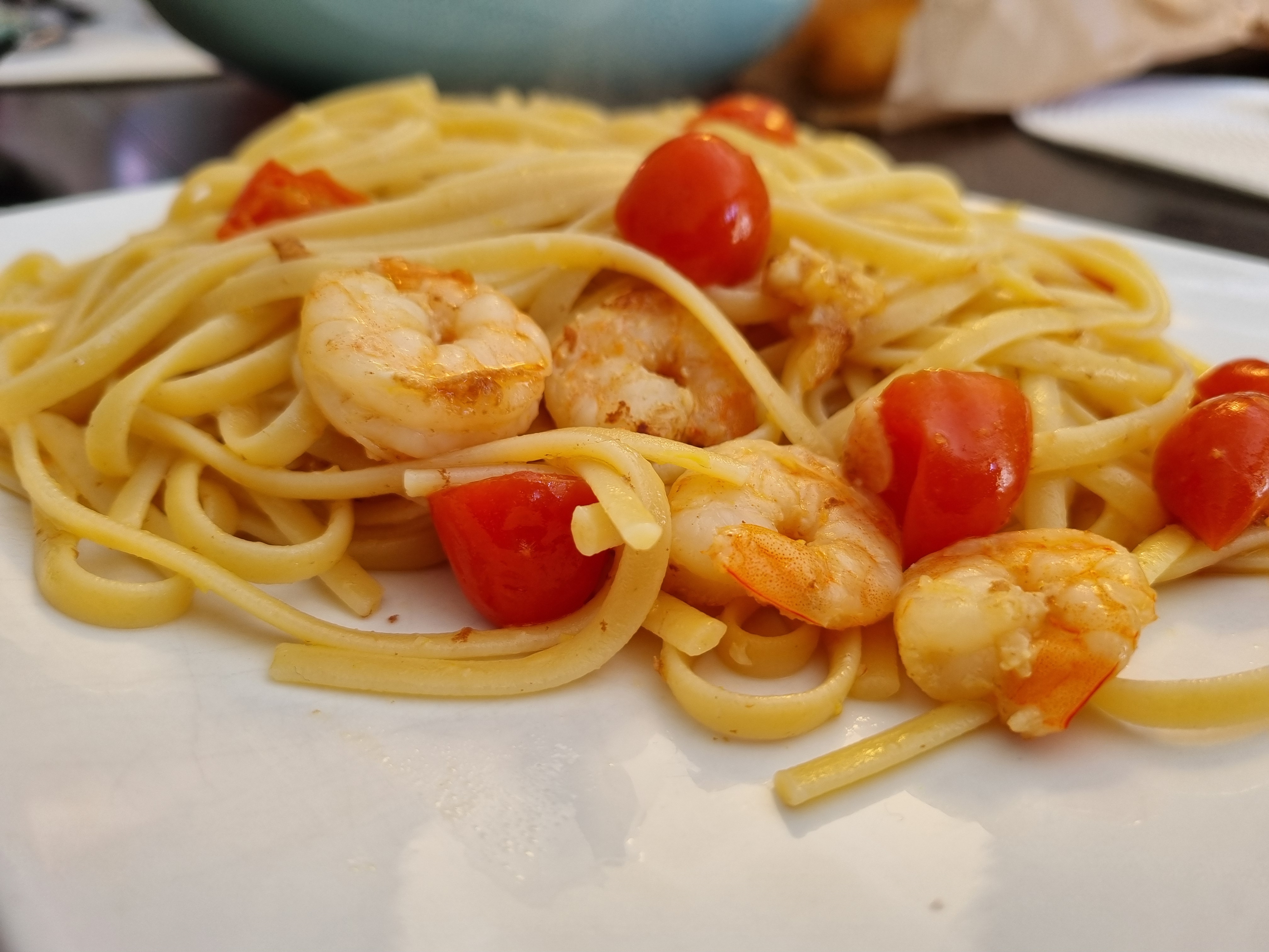 Linguine al Limone con Scampi